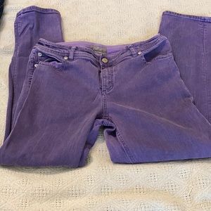 Chicos purple jeans.